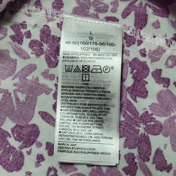 Gap Sun Dress Pink Multicolor Spagetti Strap Floral Large Beach Party - Picture 7 of 10